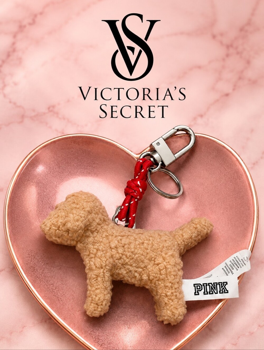 Victoria's Secret PINK Micro Dog Keychain Bag Charm